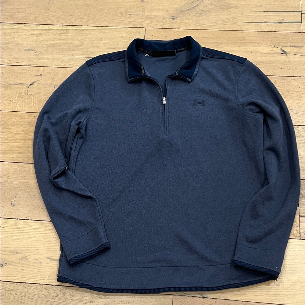 Under Armour Dark Blue Quarter-Zip Pullover large